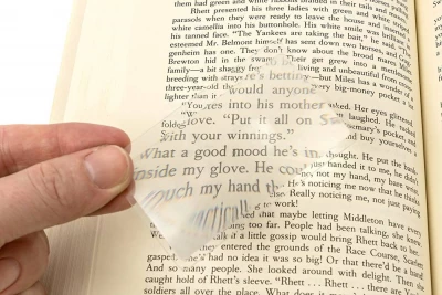 Verk 09089 Fresnelova obdélníková lupa Čtecí lupa B6 5x