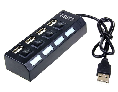 APT AK228A USB Hub 2.0, 4 porty čierny