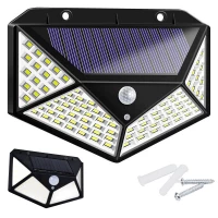 Verk 01728 Solární venkovní 100 LED SMD osvětlení s pohybovým senzorem