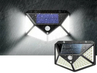 Verk 01728 Solární venkovní 100 LED SMD osvětlení s pohybovým senzorem