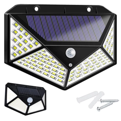 Verk 01728 Solární venkovní 100 LED SMD osvětlení s pohybovým senzorem