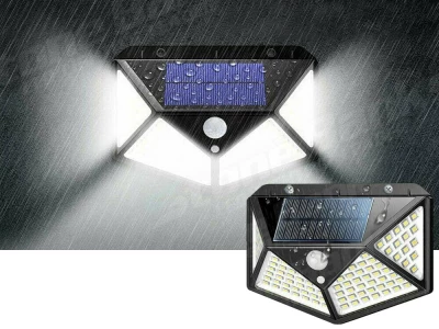 Verk 01728 Solární venkovní 100 LED SMD osvětlení s pohybovým senzorem