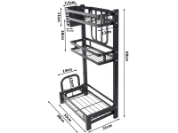 Verk 07126 Kuchyňský organizér černý