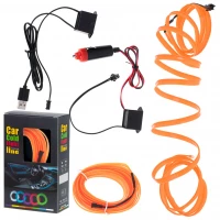 KIK KX4955 LED ambientní osvětlení pro auto/auto USB/12V páska 5m oranžová