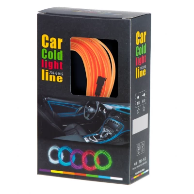 KIK KX4955 LED ambientní osvětlení pro auto/auto USB/12V páska 5m oranžová