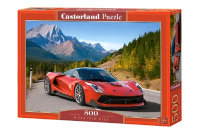 CASTORLAND Puzzle Červené auto v horách 500 dílků