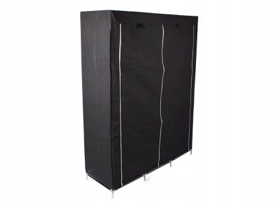 Verk 01493 Dvojitá skříň na oblečení 166cm x 124cm x 42cm černá