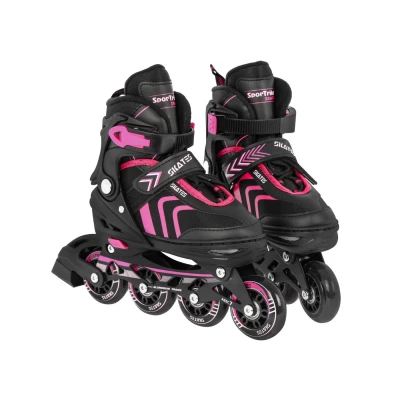 SporTrike Kolečkové brusle 4v1 růžovočerné, vel. 29-33