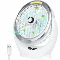 Verk 16029 Stolní ventilátor s osvětlením USB bílá