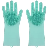 Verk 01606 Silikonové mycí rukavice na nádobí světle růžové 2 ks