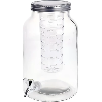 Excellent Houseware Nádoba na limonádu, skleněná, s kohoutkem, 4 l