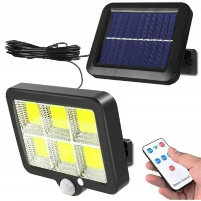 Pronett XJ4577 Solární venkovní 72 LED COB osvětlení, 36W, IP67, pohybový senzor