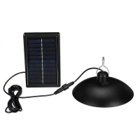 Pronett XJ4624 DUO Solární závěsné lampy na zahradu s dálkovým ovládáním, IP44, 2x 30 LED, černá