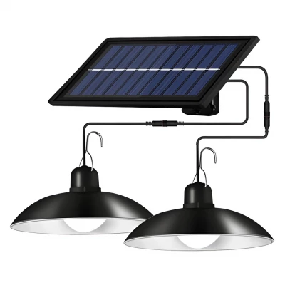 Pronett XJ4624 DUO Solární závěsné lampy na zahradu s dálkovým ovládáním, IP44, 2x 30 LED, černá