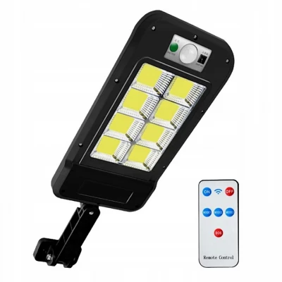 Pronett XJ4498 Pouličné osvetlenie solárne 160 LED COB, IP67, 34 W, 500 lm čierne
