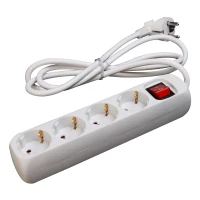 Lex SL-005 Prodlužovací kabel s vypínačem, 4 zásuvky (3×1,5mm) 1,4 m