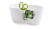 Květináč s nůžkami LIMES DUBLO bílý 25cm