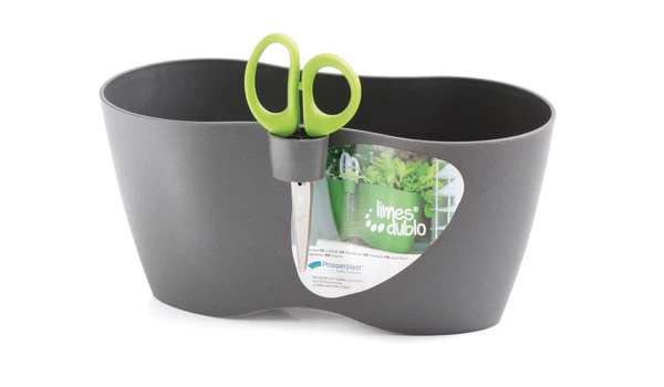 Kvetináč s nožnicami LIMES DUBLO grafit 25cm