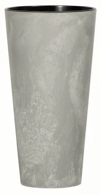 Kvetináč s vkladom TUBUS SLIM BETON EFFECT sivý 40cm