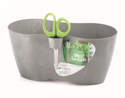 Kvetináč s nožnicami LIMES DUBLO BETON NEW 25 cm