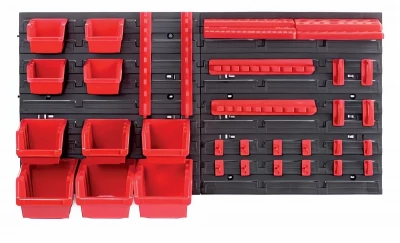 Závesný panel s 10 boxmi a 22 držiakmi na náradie ORDERLINE 800x165x400