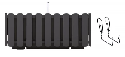 Truhlík s kov. držákem BOARDEE FENCYCASE W antracit 38cm
