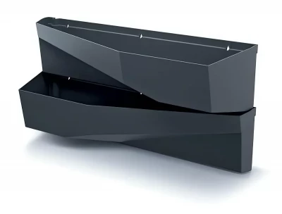 Súprava dvoch vertikálnych kvetináčov CASCADE GARDEN WALL antracit