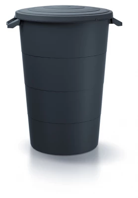 Plastová nádoba s úchyty SMOOTH antracit 160l