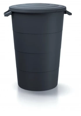 Plastová nádoba s úchyty SMOOTH antracit 120l