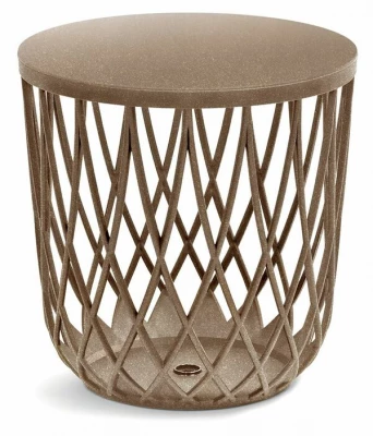 Univerzálny kôš UNIQUBO ECO WOOD s plastovým vekom naturo 44,7 cm