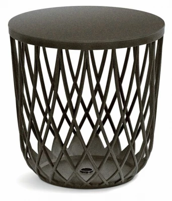 Univerzálny kôš UNIQUBO ECO WOOD s plastovým vekom kávový 44,7 cm