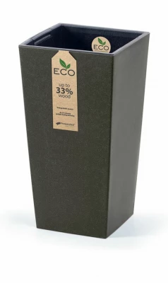 Květináč URBI SQUARE ECO WOOD kávový 29,5cm
