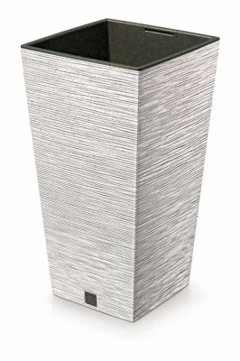 Květináč FURU SQUARE ECO WOOD 30cm bílý