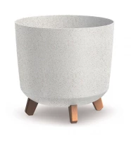 Kvetináč GRACIA TUBUS ECO WOOD biely 29,8 cm