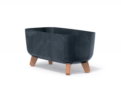 Květináč GRACIA CASE BETON EFFECT 39cm antracit