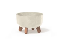 Květináč GRACIA LOW BETON EFFECT 23,5 cm pískový