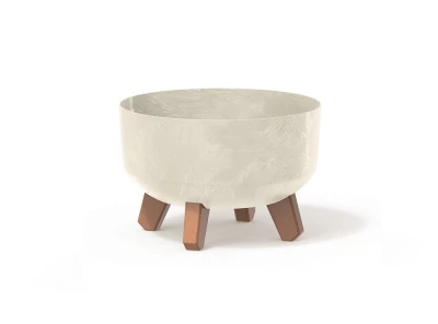 Květináč GRACIA LOW BETON EFFECT 23,5 cm pískový