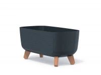 Květináč GRACIA CASE ECO WOOD antracit 39cm