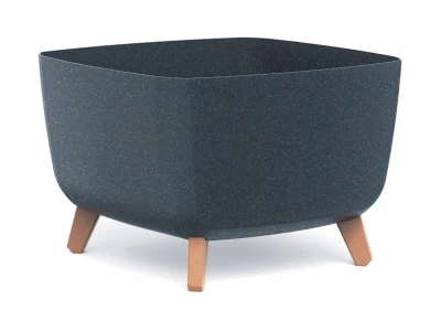 Květináč GRACIA SQUARE ECO WOOD antracit 39cm