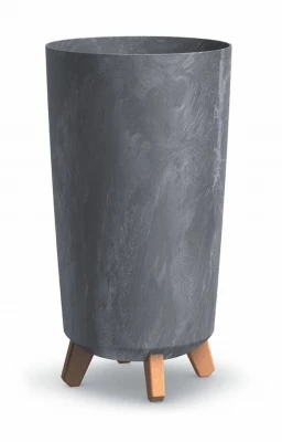 Květináč GRACIA TUBUS SLIM BETON EFFECT 19,5 cm marengo