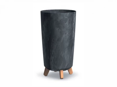Květináč GRACIA TUBUS SLIM BETON EFFECT 23,9 cm antracit