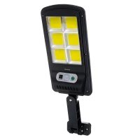 Verk 12276 Pouliční osvětlení solární 160 LED COB, IP67, 90 W, 15000 mAh černé