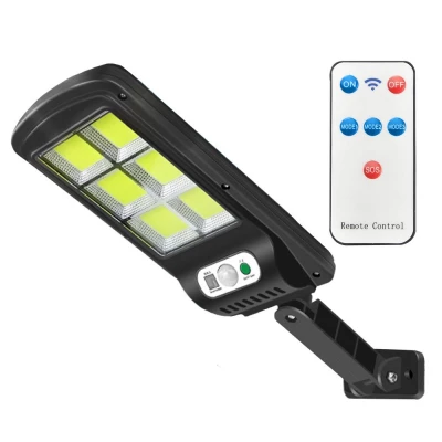 Verk 12276 Pouliční osvětlení solární 160 LED COB, IP67, 90 W, 15000 mAh černé