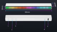 Verk 12277 LED ambientní RGB osvětlení USB černé