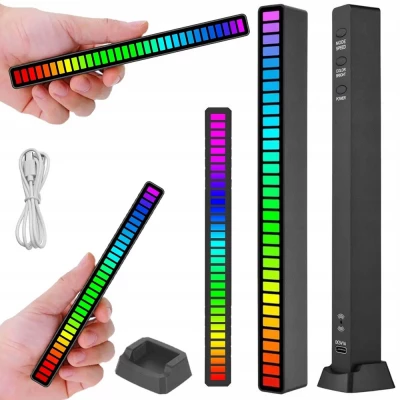 Verk 12278 LED ambientní RGB osvětlení USB s dobíjecí baterií černé