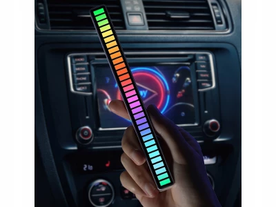 Verk 12278 LED ambientní RGB osvětlení USB s dobíjecí baterií černé