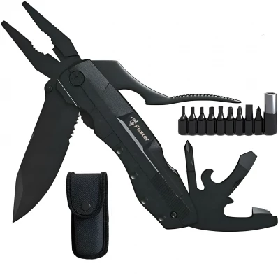 Foxter 2320 Víceúčelový kapesní nůž MULTITOOL 16 v 1 černý