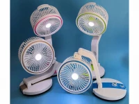 Verk Bezdrátový skládací ventilátor s LED lampičkou modrobílá
