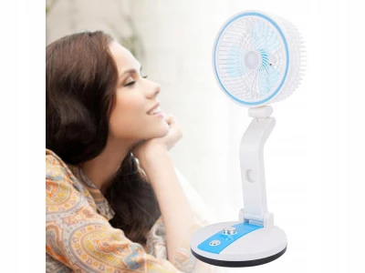Verk Bezdrátový skládací ventilátor s LED lampičkou modrobílá