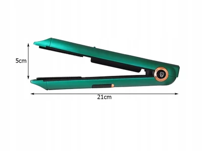 Verk 24166 Keramická kulma bezdrátová 2v1 s USB a powerbankou zelená